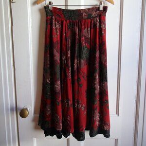 100% Silk midi skirt